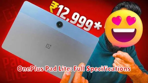 OnePlus Pad Lite: Full Specifications