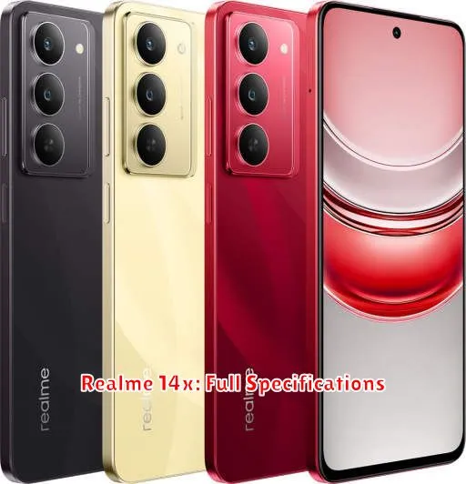 Realme 14x: Full Specifications