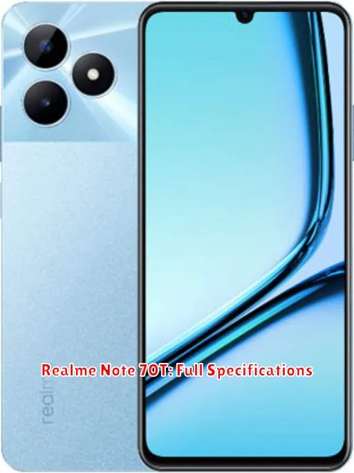 Realme Note 70T: Full Specifications