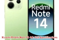 Xiaomi Redmi Note 14 4G: Full Specifications