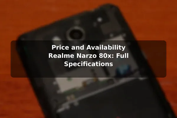 Price and Availability Realme Narzo 80x: Full Specifications