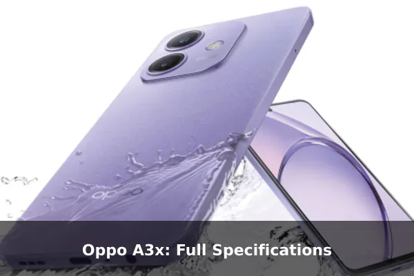 Oppo A3x: Full Specifications