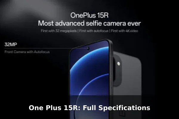 One Plus 15R: Full Specifications