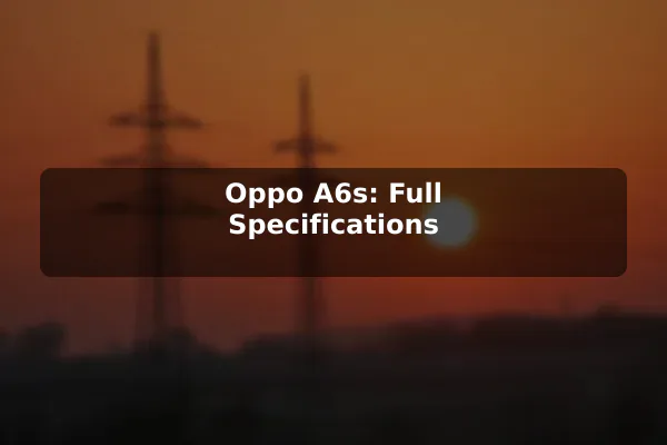 Oppo A6s: Full Specifications