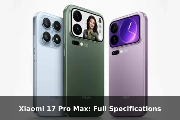 Xiaomi 17 Pro Max: Full Specifications